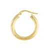 Fluted Spiral Tube Hoop Earrings