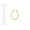 Oval Filigree Hoop Earrings