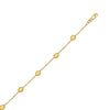 Satin and Polished Coffee Bean Adj Anklet