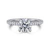 14K White Gold Round Diamond Engagement Ring