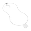 Plated Sterling Silver Engravable Rectangle Necklace