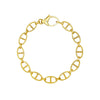 Diamond Pear Lock Oval Link Bracelet