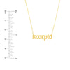 Gothic Scorpio Nameplate Necklace