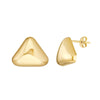 Polished Triangular Stud Earrings