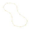 Long Open Hammered Circles Chain Necklace