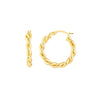 2 X 15mm Braided Hoop Earrings