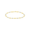 Two-Tone Stampato D/C and Satin Hearts Anklet