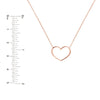 Open Wire Heart Adjustable Necklace
