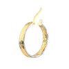 Two Tone D/C Double Side Hoop Earrings