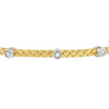 5-Diamond Yellow/White Mesh Bangle