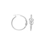 Plated Sterling Silver Double Link Hoop Earrings