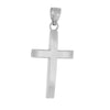 Straight-Edged Polished Cross Pendant