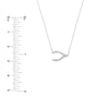 Sideways Wishbone Adjustable Necklace