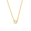 Bezel Set Round Diamond Necklace (1/10tcw)