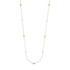 Sterling Silver Bead and Mariner Link Station Long Necklace