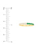 50/50 Emerald &amp; Diamond Stackable Band