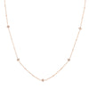 Diamond Star Bezels and Beads Necklace