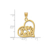 Script Tilted Heart Monogram Pendants