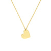Flat Tilted Heart Engravable Necklace