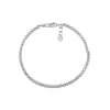 Sterling Silver Diamond-Cut Beads Adjustable Bracelet