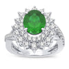 14K 0.70Ct Diamond Emerald Ring
