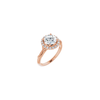 14K Rose 7.4 mm Round Engagement Ring Mounting