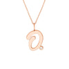 Script 'O' with Diamond Bezel Necklace