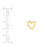 Open Wavy Heart Stud Earrings
