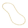 4.75mm Two-Tone Pave Figaro Chain with Lobster Lock