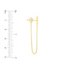 Front to Back CZ Staple Bar Earrings