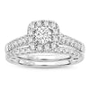 10K 1.00Ct Lab Grown Bridal Set