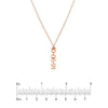 5mm Vertical Block Numeral Necklace