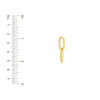 Double Flat Oval Link Dangle Earrings
