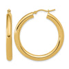 10K Polished Lightweight Hoop Earrings