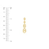 Graduated Puff Mariner Drop Post Earrings
