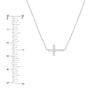 Sideways Mini CZ Cross Adjustable Necklace
