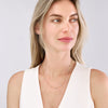 Two-Tone Disco Bead Rolo Chain Necklace