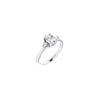 14K White 7x5 mm Oval Engagement Ring Mounting
