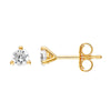 1/5tcw Round Diamond 3 Prong Stud Earrings