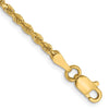 14K 2mm Diamond-Cut Rope Chain