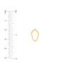 Chevron Bar Earrings with Chain Drape