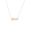 Gothic Pisces Nameplate Necklace