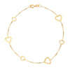 Open Heart on Box Chain Bracelet