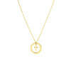 Cut Out Circle w/Dangle Cross Necklace