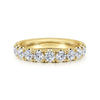 14K Yellow Gold 11 Stone French Pavé Set Diamond Wedding Band