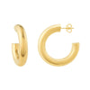 6x30mm Polished Open Hoop Earrings