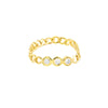 1/10tcw Diamond Trio Curb Chain Ring