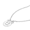 Sterling Silver Angel Emoji Adjustable Necklace