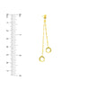 Double Strand Dangle Circle Earrings