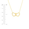 Linked Open Hearts Adjustable Necklace